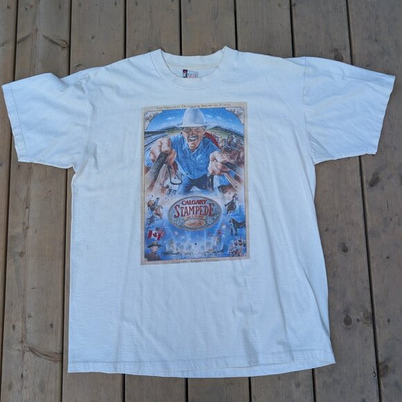 Vintage 1998 Calgary Stampede The Greatest Outdoor Show on Earth T-Shirt - XL - Picture 1 of 8